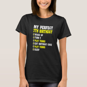 Camiseta Siete años mi perfecto sétimo cumpleaños Tenis 7º 