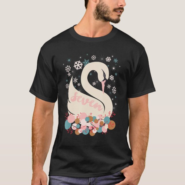 Camiseta Siete Cisnes A Nadar 12 Días De Invierno De Los Na (Anverso)