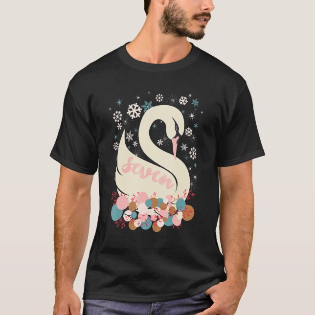 Camiseta Siete Cisnes A Nadar 12 Días De Invierno De Los Na (Anverso)