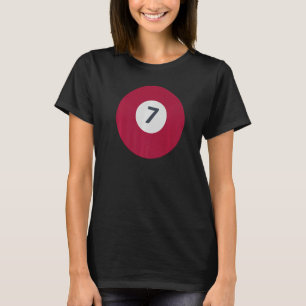 Camiseta Siete Equipo Número 7 Lucky Brown Ball Billiards P