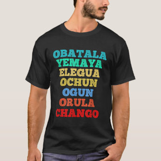 Camiseta Siete espíritus africanos Orisha Santeria Cuba Yor