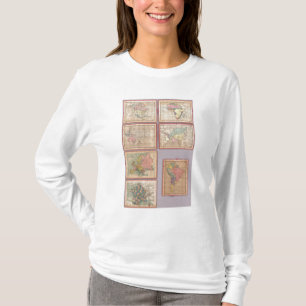 Camiseta Siete mapas del rompecabezas del mundo