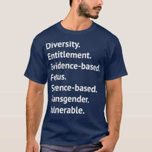 Camiseta Siete palabras prohibidas Texto blanco
