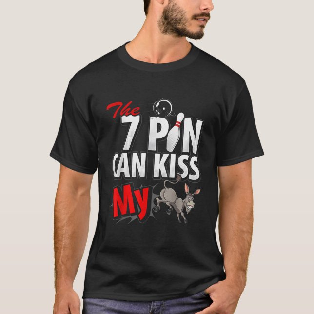 Camiseta Siete Pin Pueden Besar A Mis Divertidos 10 Pin Bow (Anverso)