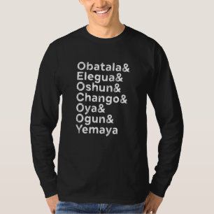 Camiseta Siete poderes dioses africanos Obatala Orisha Spir