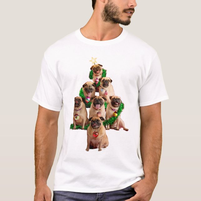 Camiseta Siete pugs-a-Posing (Anverso)