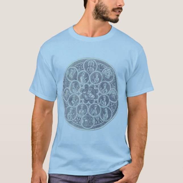 Camiseta Siete virtudes y Jesucristo (Anverso)