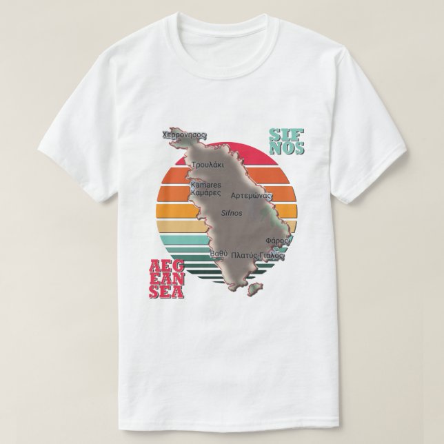 Camiseta Sifnos, Grecia (Diseño del anverso)