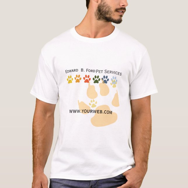 Camiseta Siga a mi Groomer del cuidado animal de mascota de (Anverso)