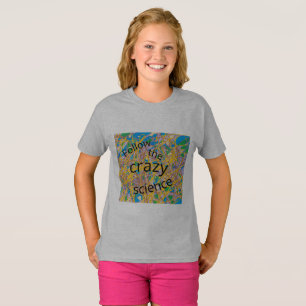 Camiseta siga el negro loco del huérfano de la ciencia