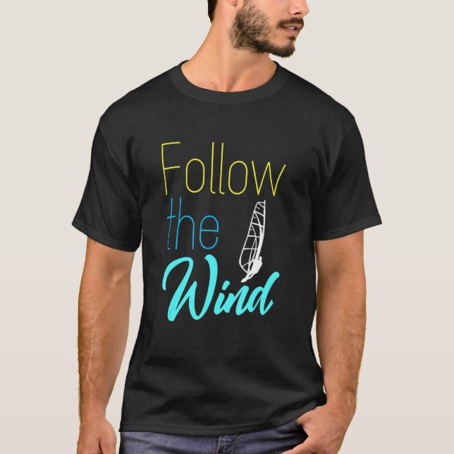 Camiseta Siga La Wav De Windsurf Windsurf (Anverso)