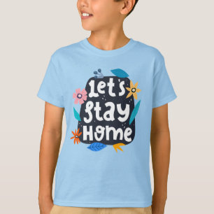 Camiseta Sigamos en casa floral