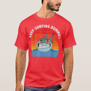 Camiseta Sigan Surfing Dummies Tiburón Divertido Hombres Mu