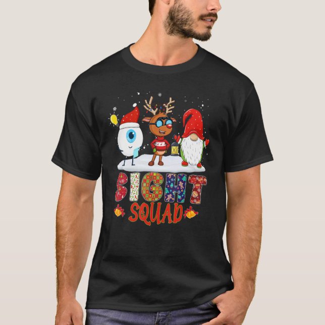 Camiseta Sight Squad Gnome Reindeer Santa Christmas Optomet (Anverso)