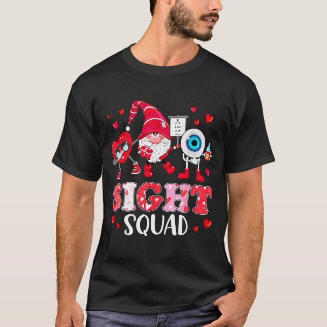 Camiseta Sight Squad Optician Optometrist Dabbing Heart Val (Anverso)