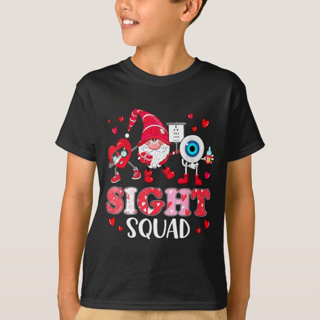 Camiseta Sight Squad Optician Optometrist Dabbing Heart Val (Anverso)