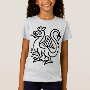 Camiseta Sigilo de Basilisco Medieval Fantasía Heráldica Mi
