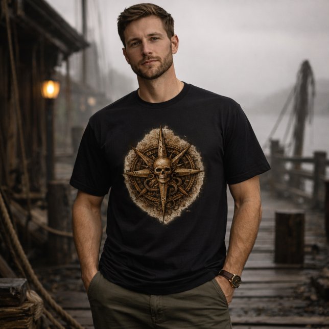Camiseta Sigilo de Brújula Maldita Pirata (Subido por el creador)