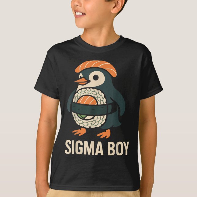Camiseta Sigma Boy Brainrot italiano Funny Meme Penguin (Anverso)