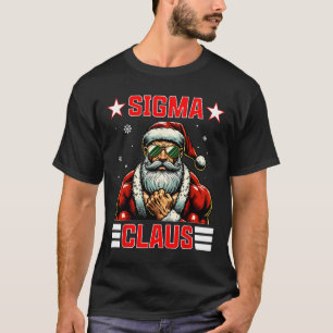Camiseta Sigma Claus Divertido Navidad Santa Rizz Escuela M