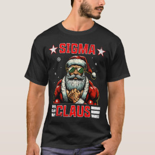 Camiseta Sigma Claus Funny Navidades Santa Rizz Middle Scho