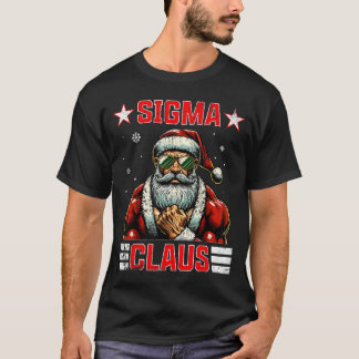 Camiseta Sigma Claus Funny Navidades Santa Rizz Middle Scho