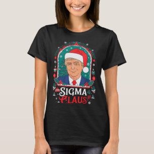 Camiseta Sigma Claus Humor Político Festivo Trump Sombrero