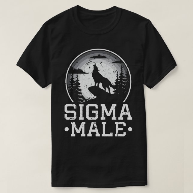 Camiseta Sigma Male Wolf Loner Individualist Introvert Intr (Diseño del anverso)