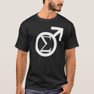 Camiseta Sigma masculino carta más larga griega símbolo de