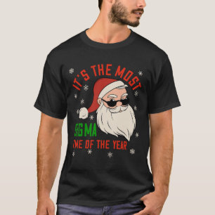 Camiseta Sigma Navidades Sigma Santa Teenage Boys Funny Xma