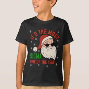 Camiseta Sigma Navidades Sigma Santa Teenage Boys Funny Xma
