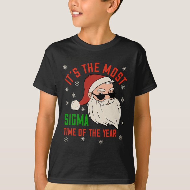Camiseta Sigma Navidades Sigma Santa Teenage Boys Funny Xma (Anverso)