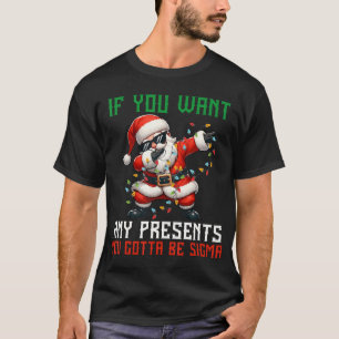Camiseta Sigma Santa Shirt Boys Dabbing Santa Funny