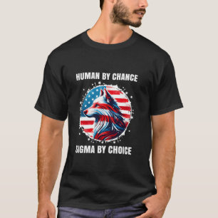 Camiseta Sigma Wolf Shirt Estadounidense Humano Por casuali