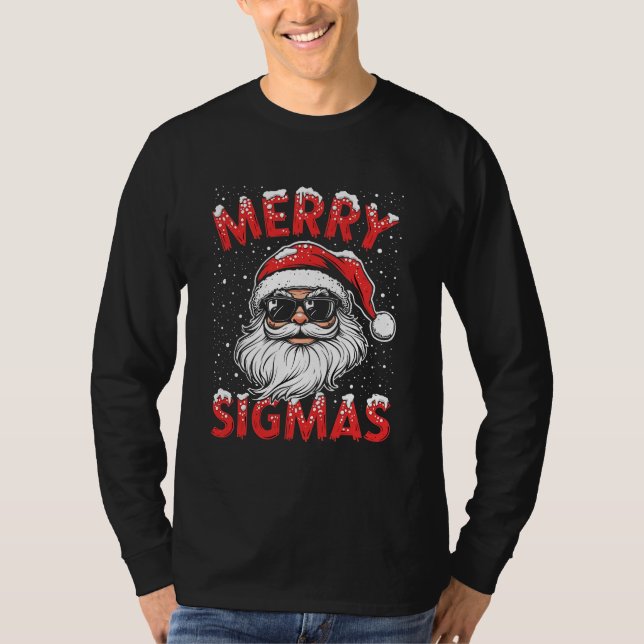 Camiseta Sigmas Alegres Navidad Divertida Gen Alfa Escuela  (Anverso)