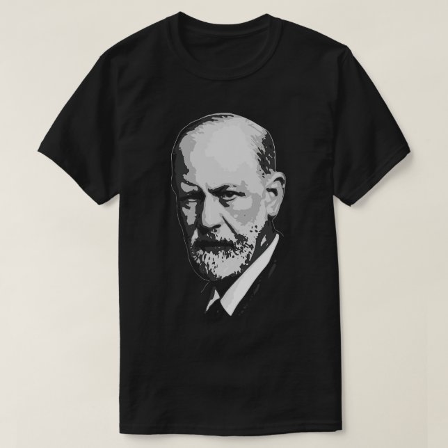 Camiseta Sigmund Freud blanco y negro (Diseño del anverso)