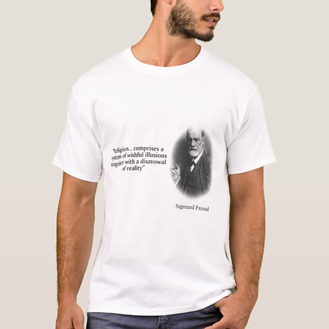Camiseta Sigmund Freud en la religión y la realidad (Anverso)