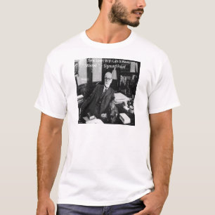 Camiseta Sigmund Freud En Su Oficina Y Funny Cat Cita