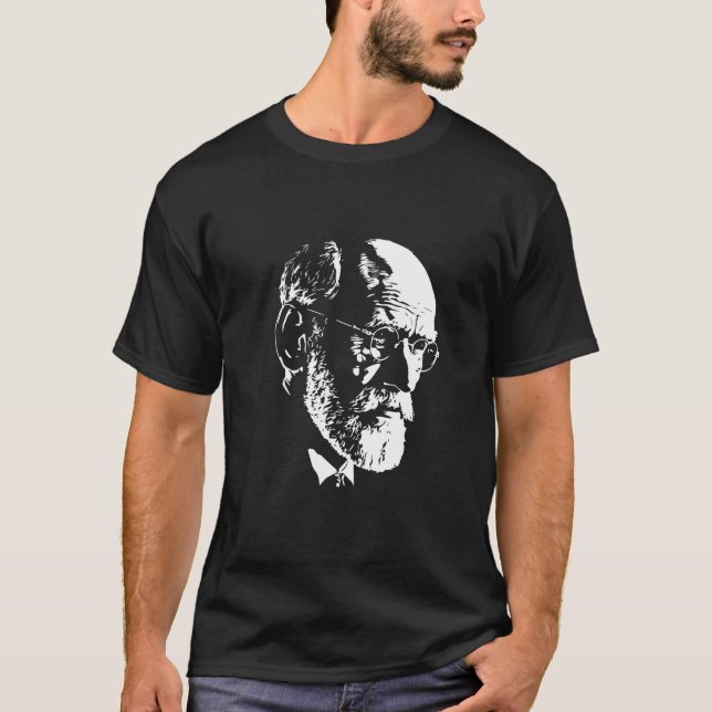 Camiseta Sigmund Freud, retrato postal (Anverso)
