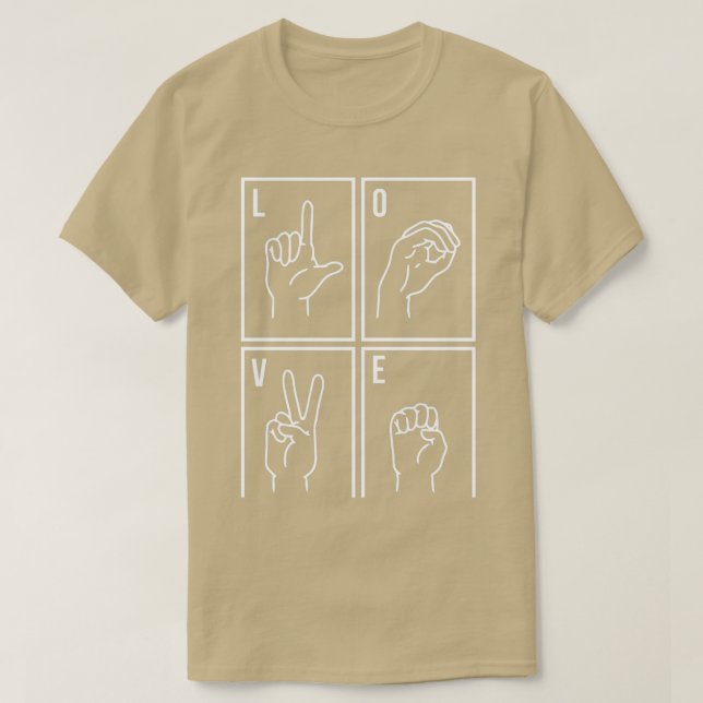Camiseta Sign language sign language deaf deafness 1 (Diseño del anverso)