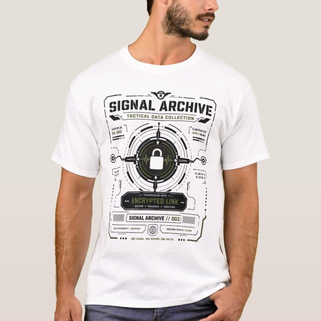 Camiseta Signal Archive 003 | Encrypted Signal Node (Anverso)