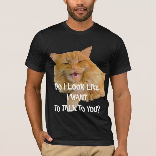 Camiseta Significa Kitty "¿Me Parece Que Quiero Hablar Cont (Anverso)
