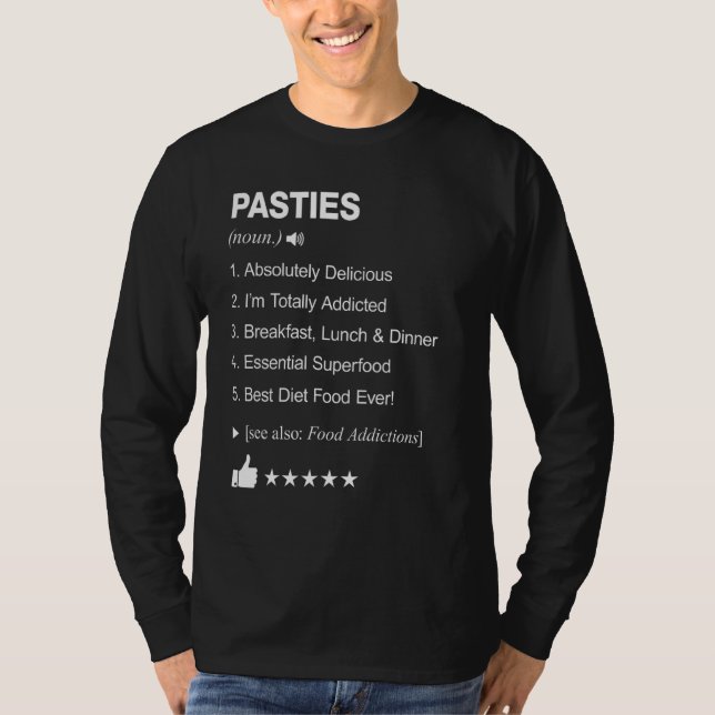 Camiseta Significado de definición de pastas (Anverso)