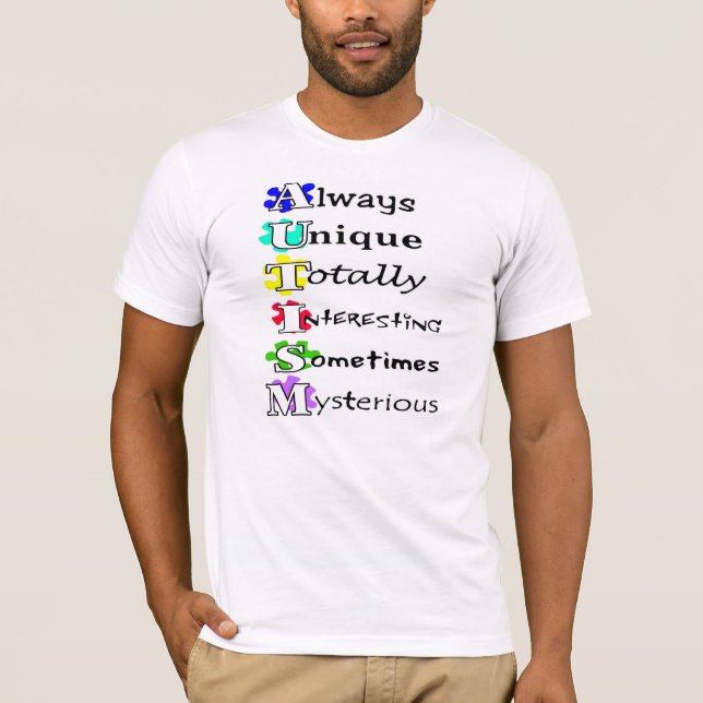 Camiseta Significado de la letra del AUTISMO (Anverso)