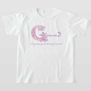 Camiseta Significado personalizado decorativo rosa nombre d