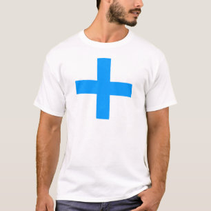 Camiseta Significados múltiples cruzados azules
