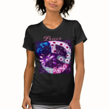 Signo abstracto de paz arte hippie morado rosado