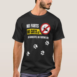 Camiseta Signo de advertencia Cat Lover Funny Kitten Fart M