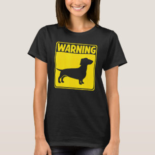 Camiseta Signo de advertencia Dachshund