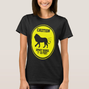 Camiseta Signo de advertencia de área de aerosol con precau